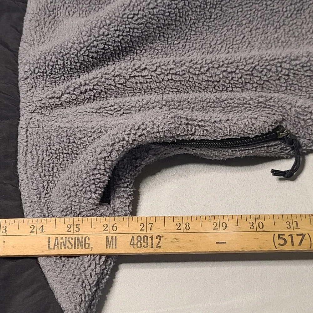 The North Face Denali 2 Hoodie Mens Large Grey Black Polartec Fleece Jacket T132
